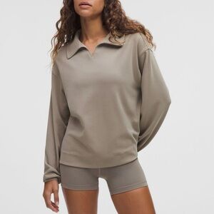 NWT Lululemon Softstreme Pique Oversized Long Sleeve Polo Shirt - Size XS